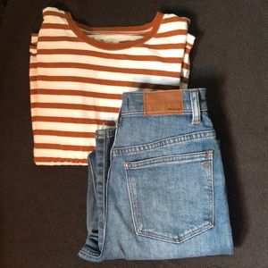 Madewell slim wide leg jeans